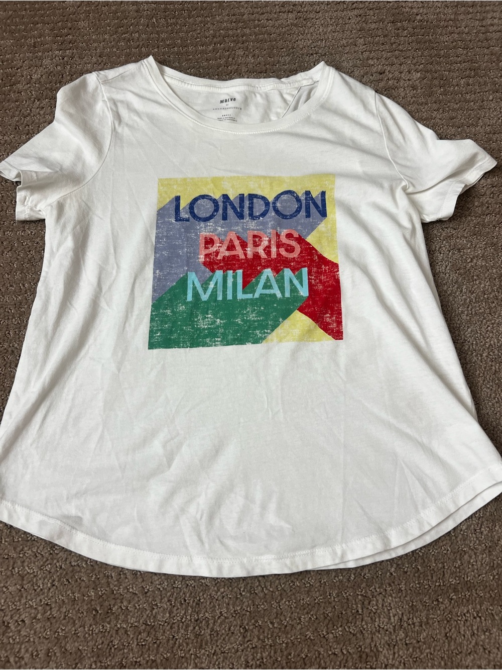 Anthropologie Maeve Jetsetter Graphic Tee